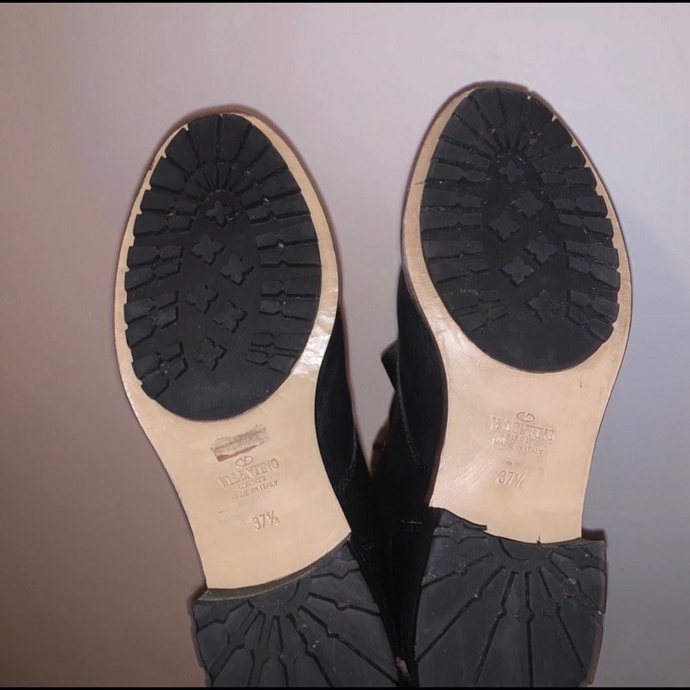 VALENTINO RUFFLE COMBAT BOOTS — 37.5 - Picture 3 of 5